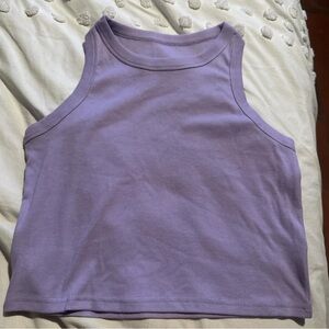 Lilac Ribbed Tank Top - Women